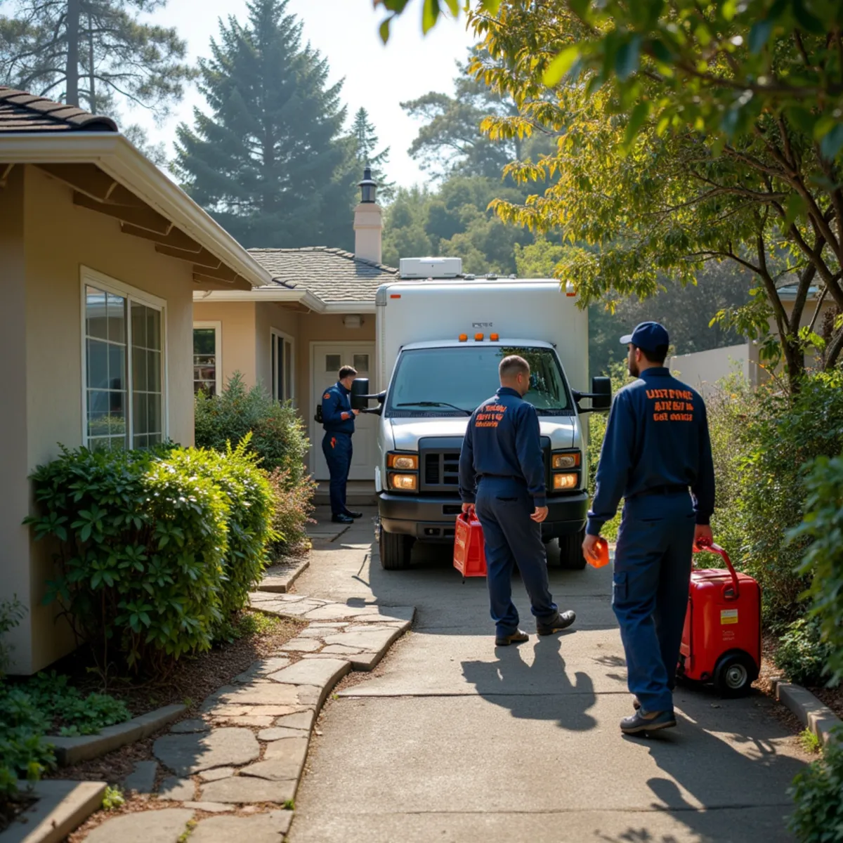 Water damage restoration response at a Cipriani, Belmont property
