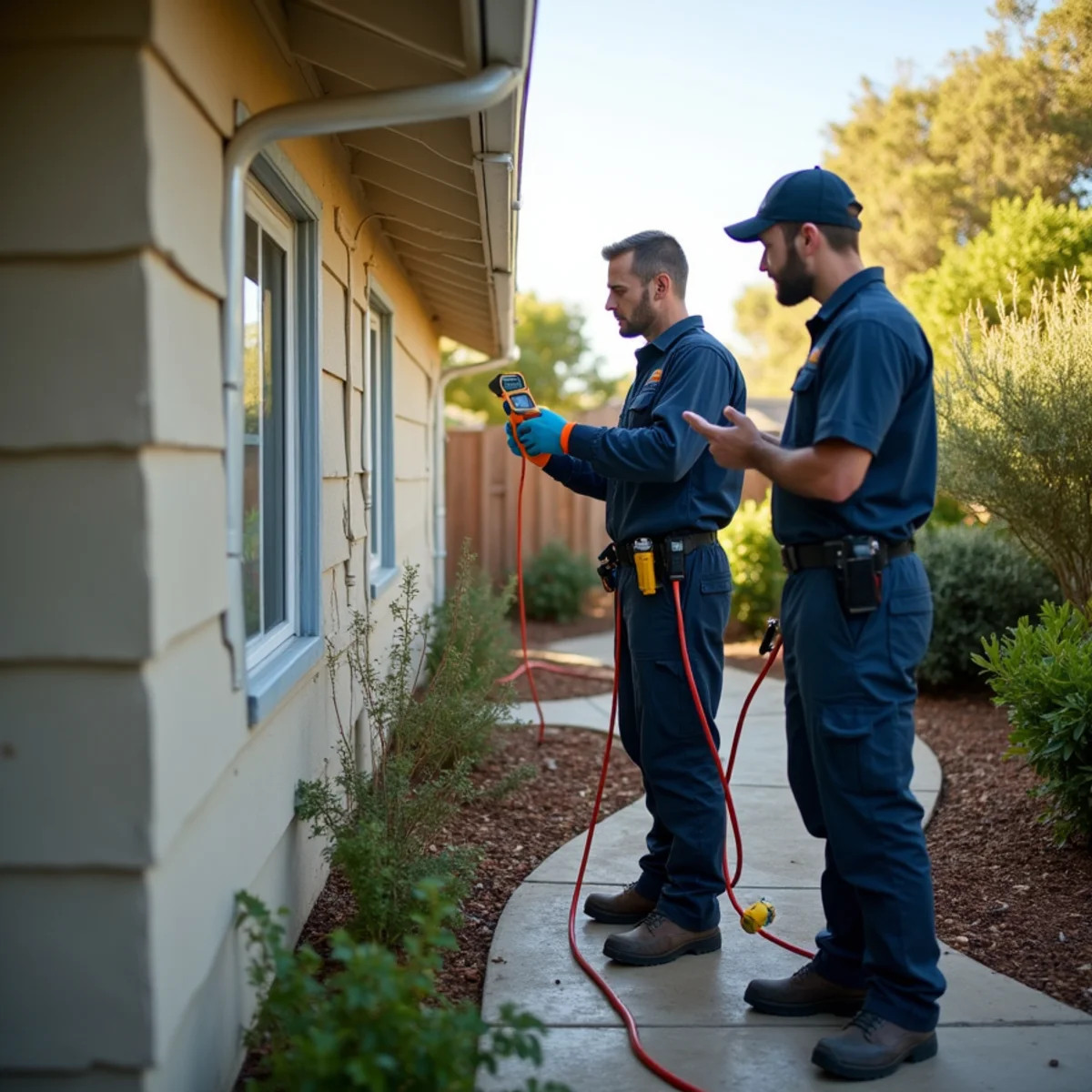 Free Inspection & Estimate technician working inside a San Carlos property