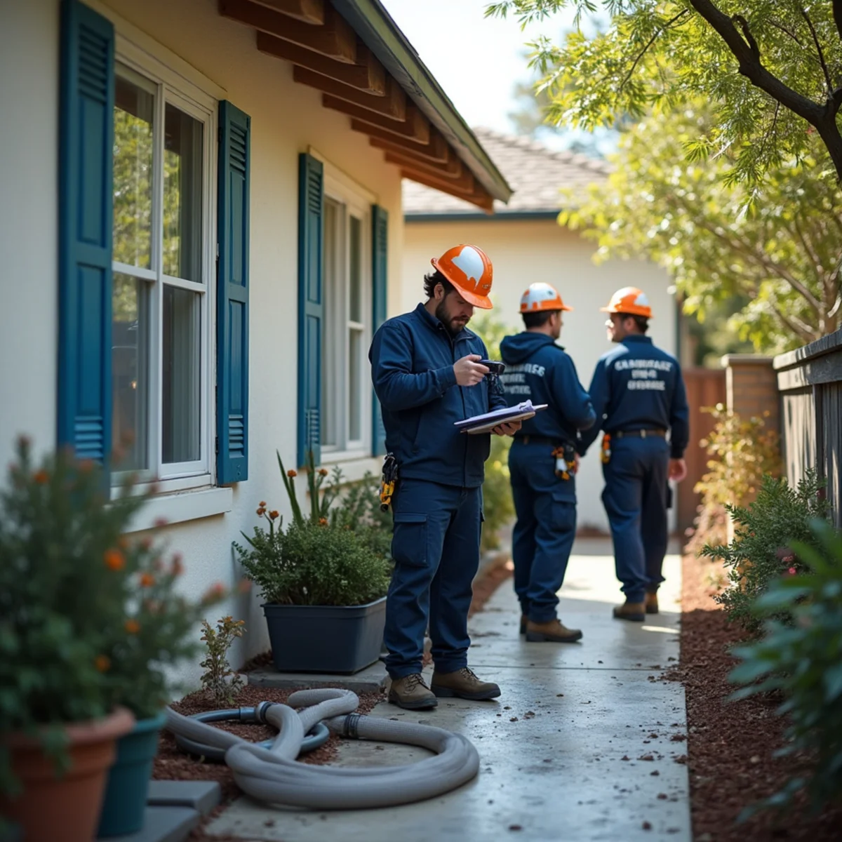 Insurance Claims Assistance technician working inside a San Carlos property