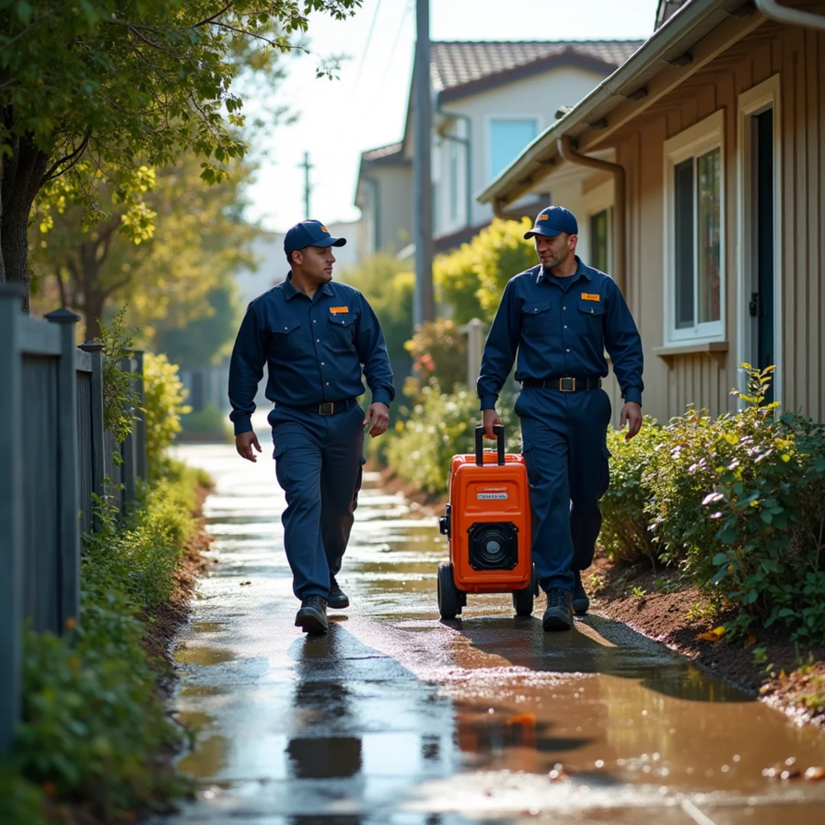 Water damage restoration response at a Belle Haven, Menlo Park property