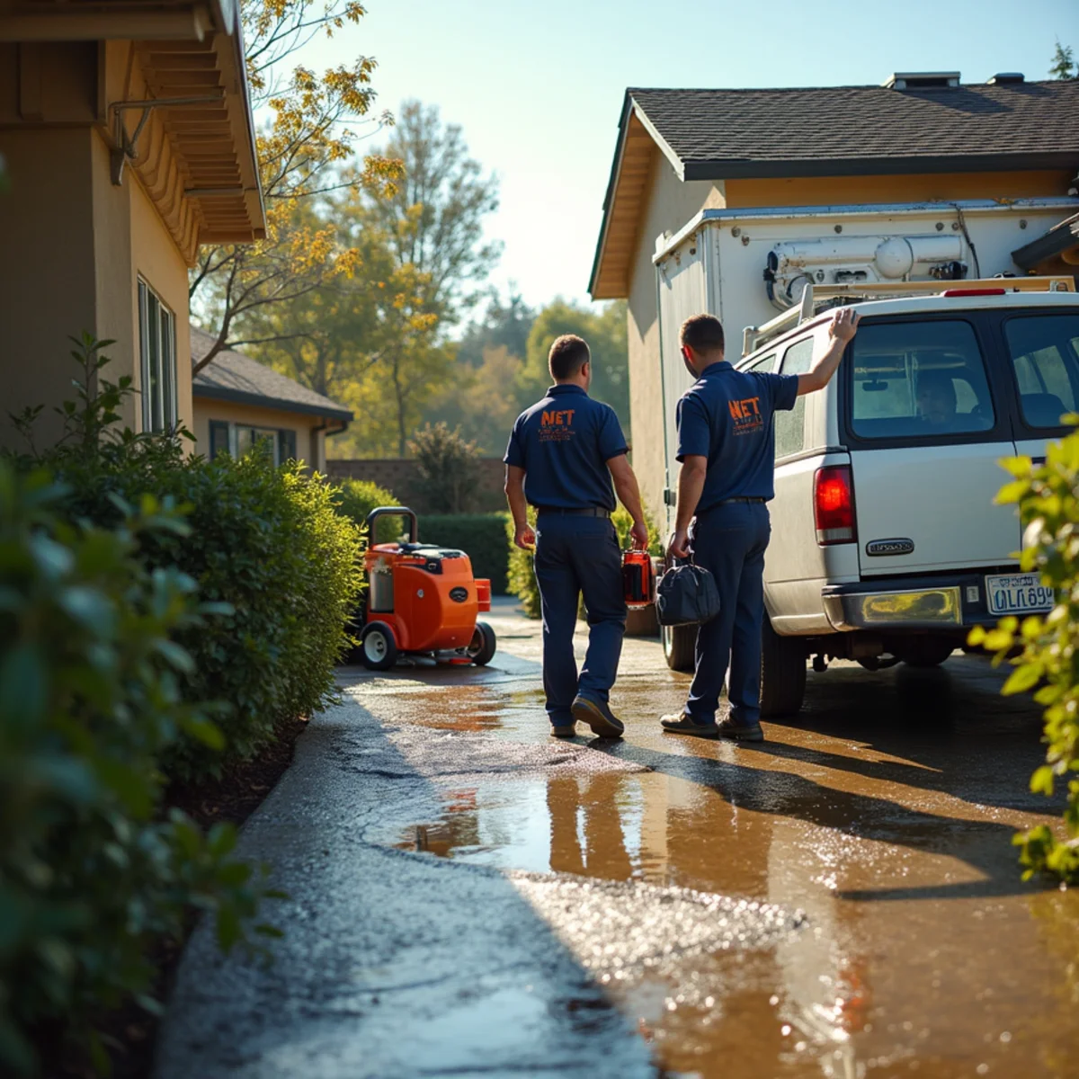 Water damage restoration response at a Linfield Oaks, Menlo Park property