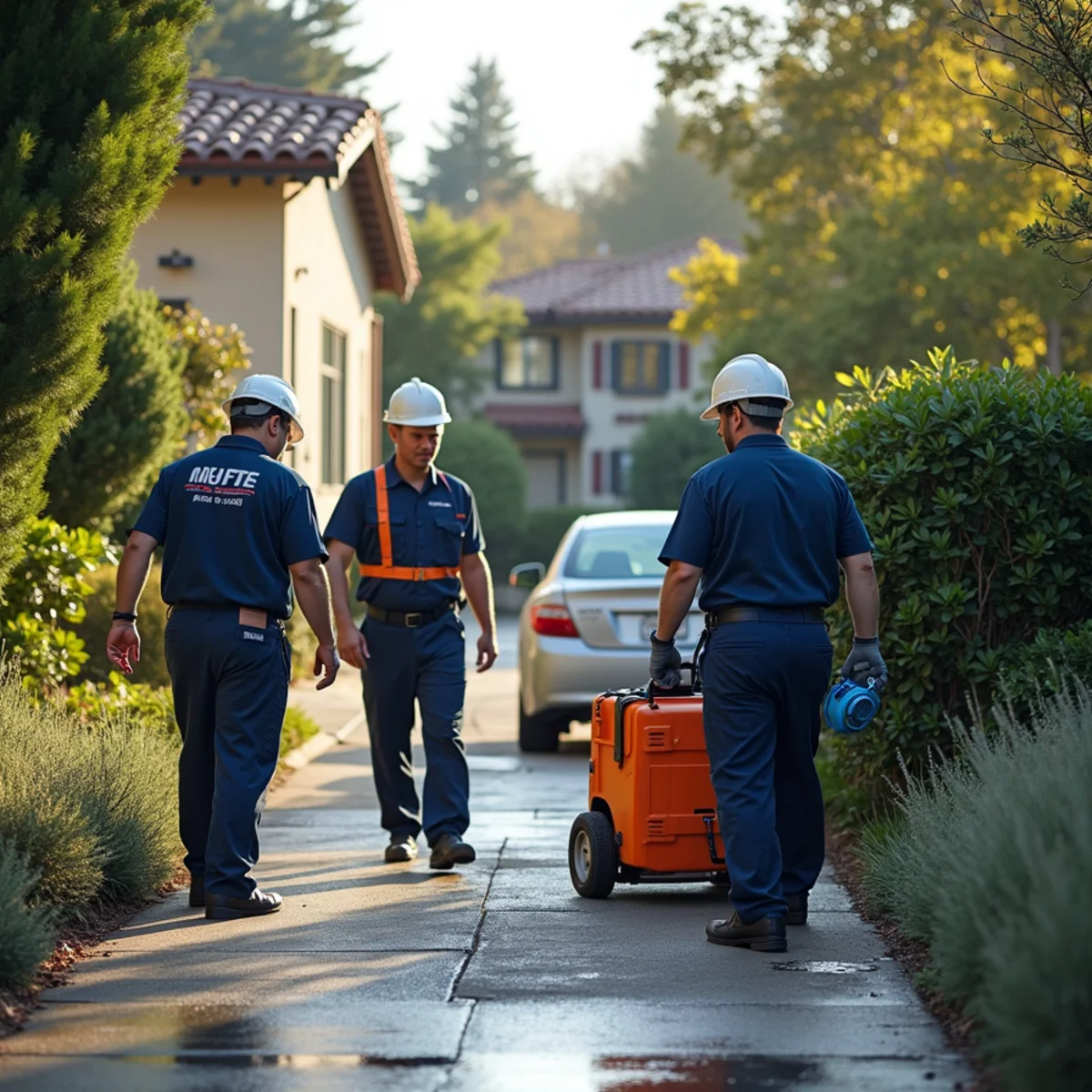 Water damage restoration response at a Sharon Heights / Stanford Hills, Menlo Park property