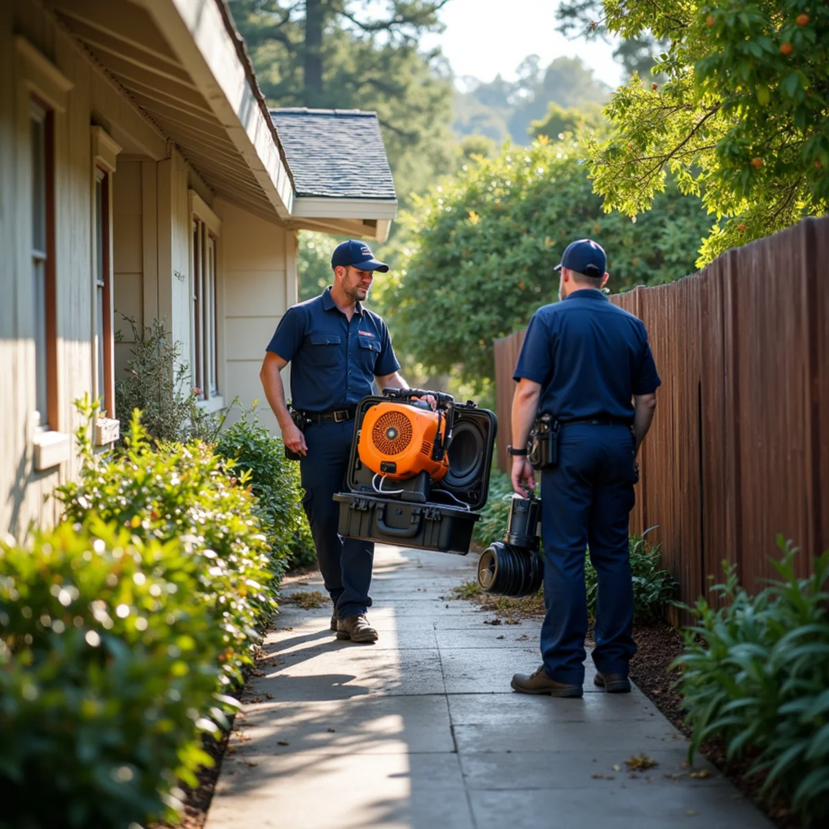 Water damage restoration response at a The Willows, Menlo Park property