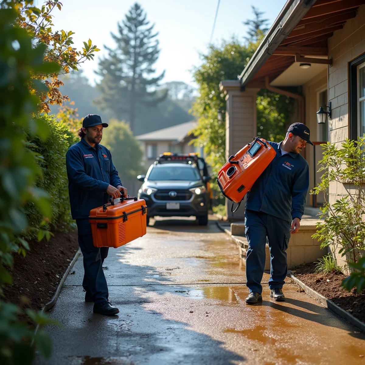 Water damage restoration response at a Emerald Hills, Redwood City property