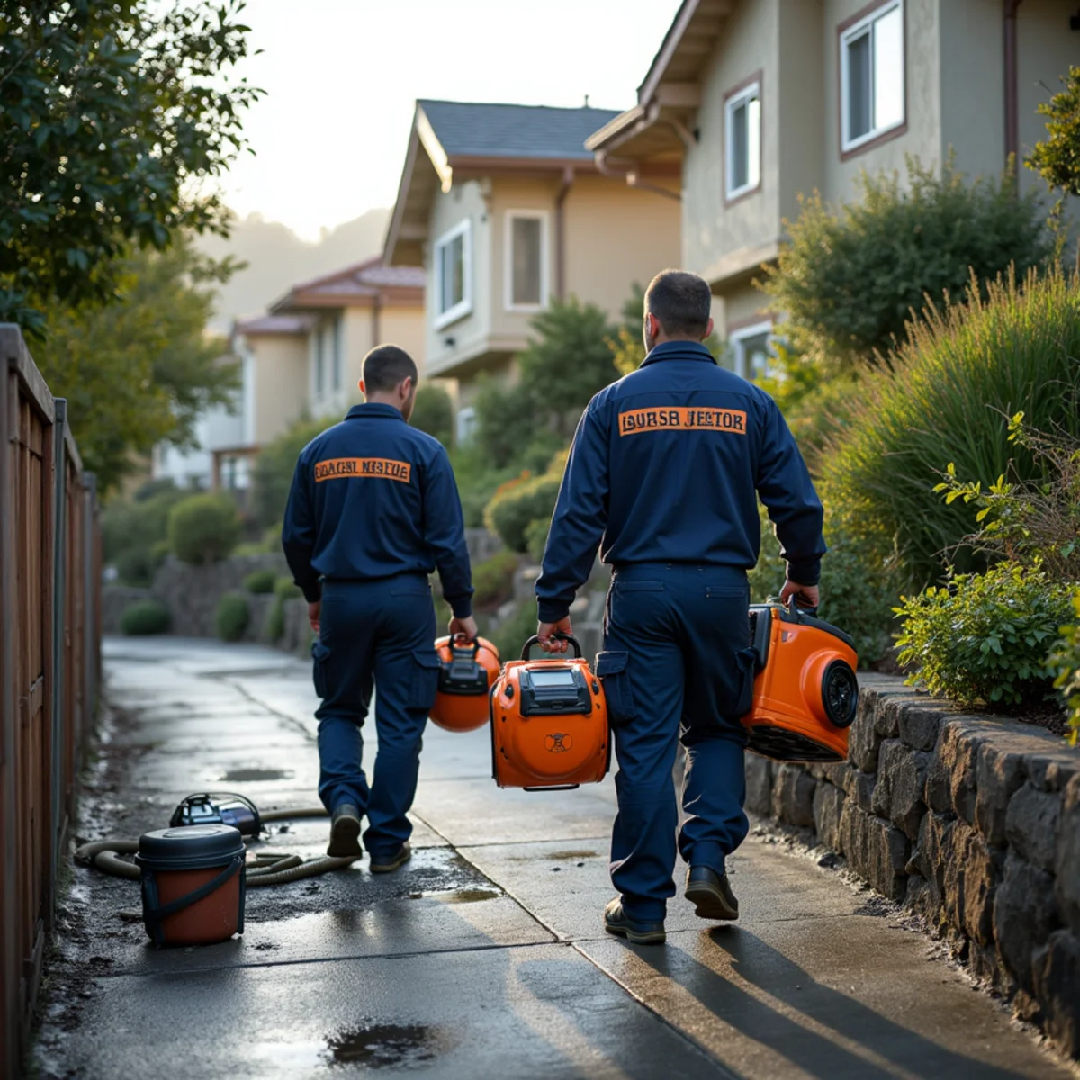 Water damage restoration response at a Farm Hill, Redwood City property