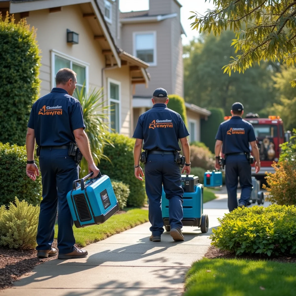 Water damage restoration response at a Mt. Carmel, Redwood City property