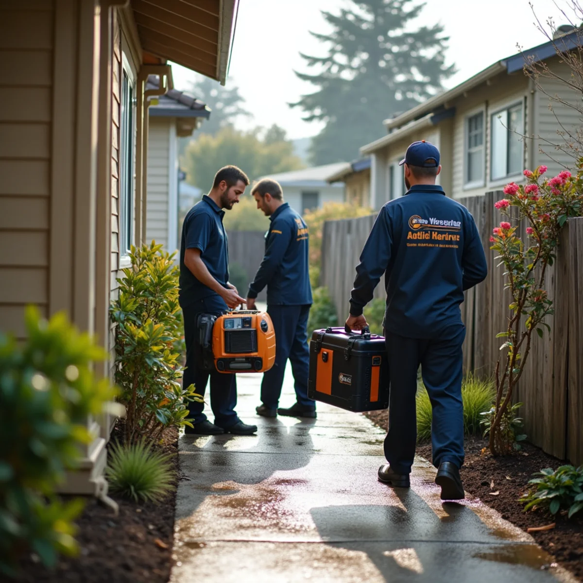 Water damage restoration response at a Roosevelt, Redwood City property