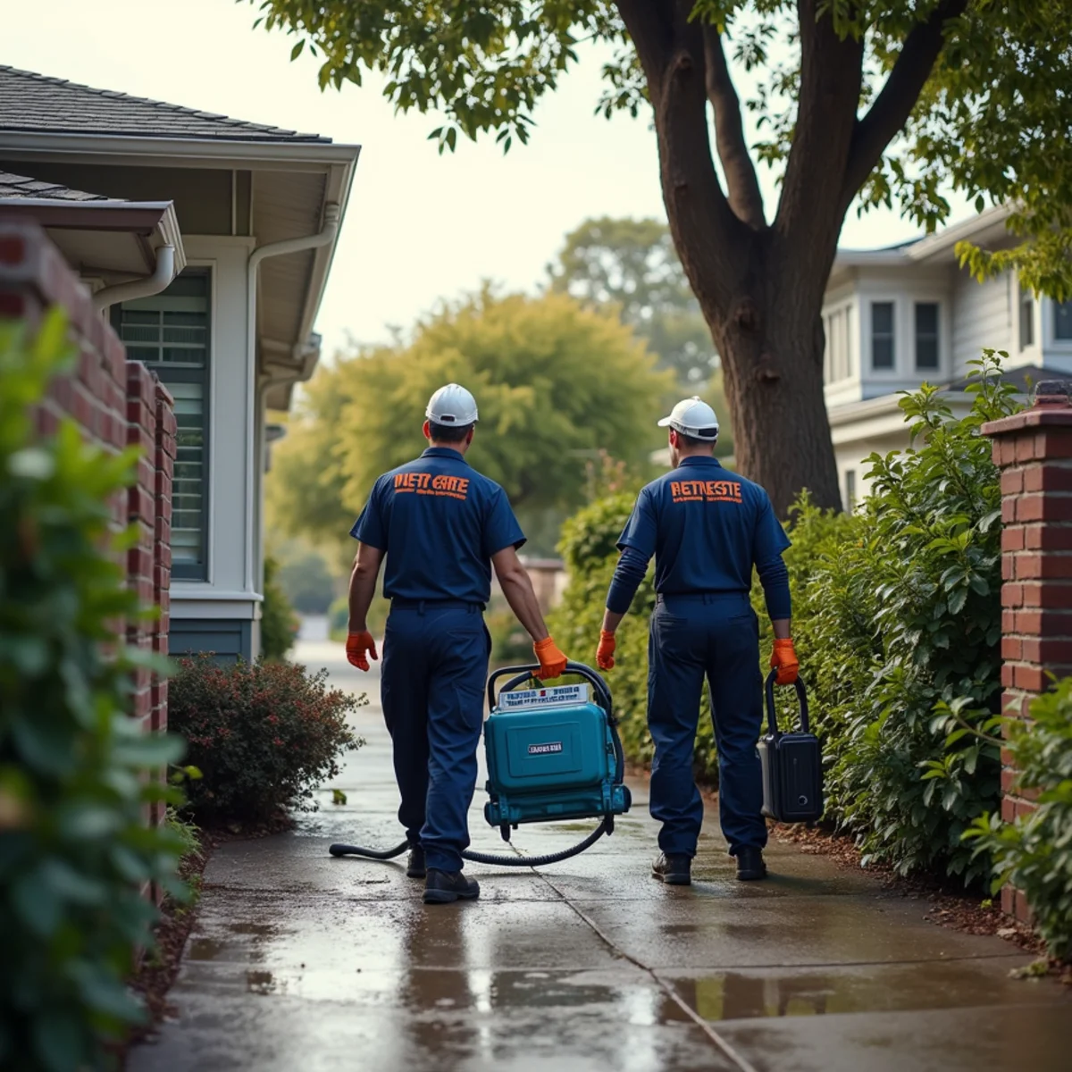 Water damage restoration response at a Stambaugh-Heller, Redwood City property