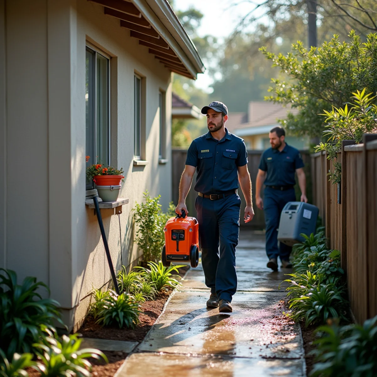 Water damage restoration response at a El Sereno / Oak Park, San Carlos property