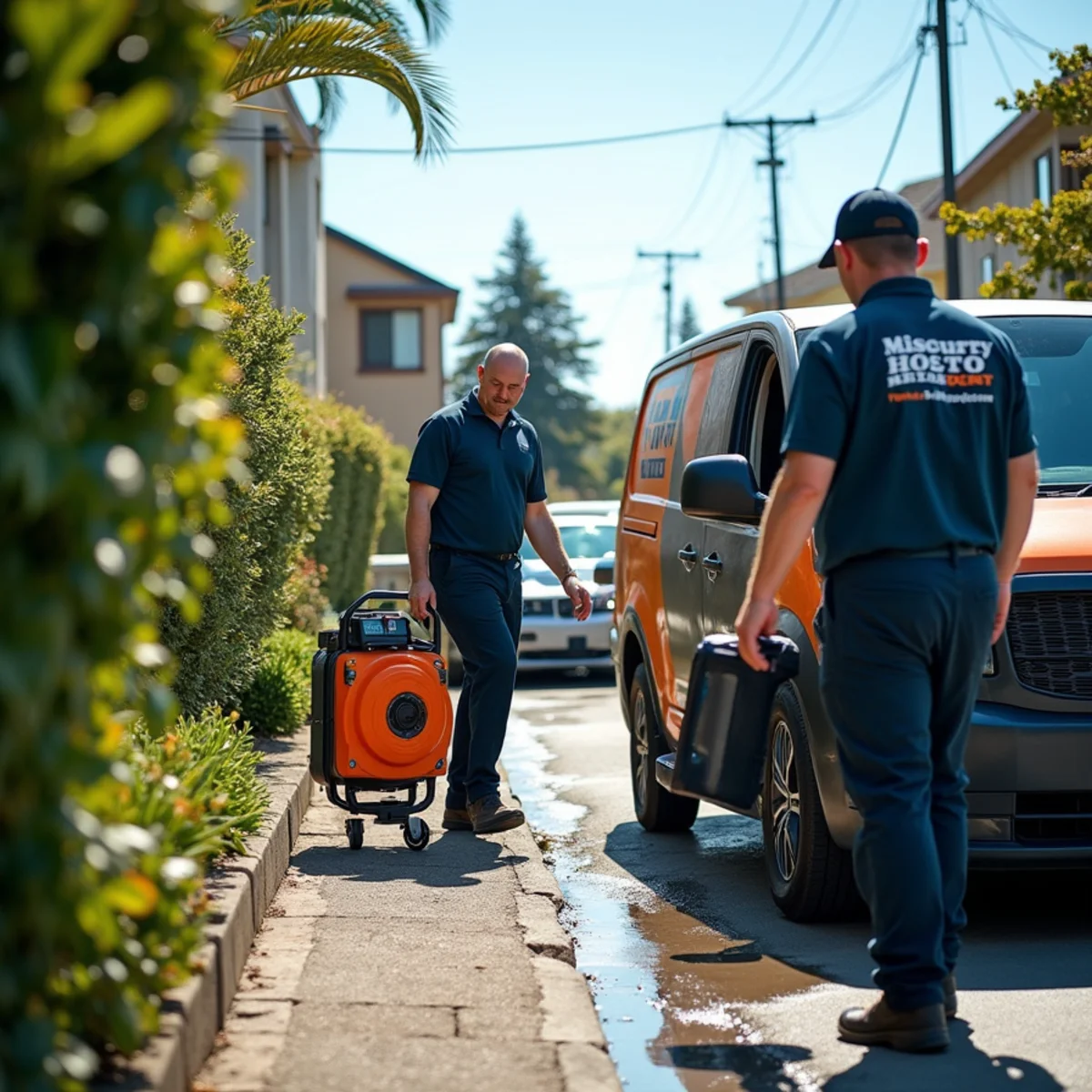 Water damage restoration response at a Hillcrest / Arundel, San Carlos property