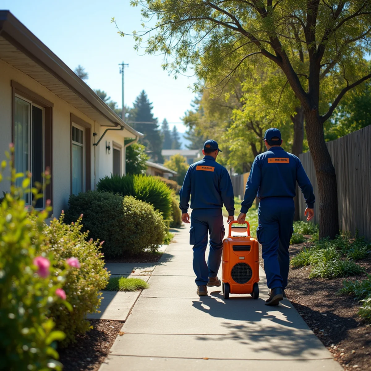 Water damage restoration response at a Howard Park, San Carlos property