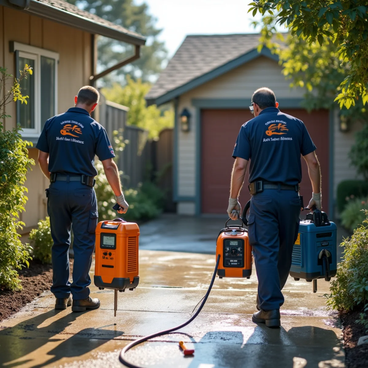 Water damage restoration response at a San Mateo Village / Glendale Village, San Mateo property