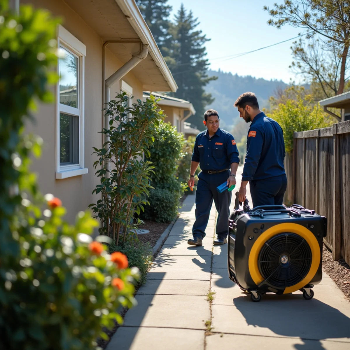 Water damage restoration response at a East Palo Alto, California property