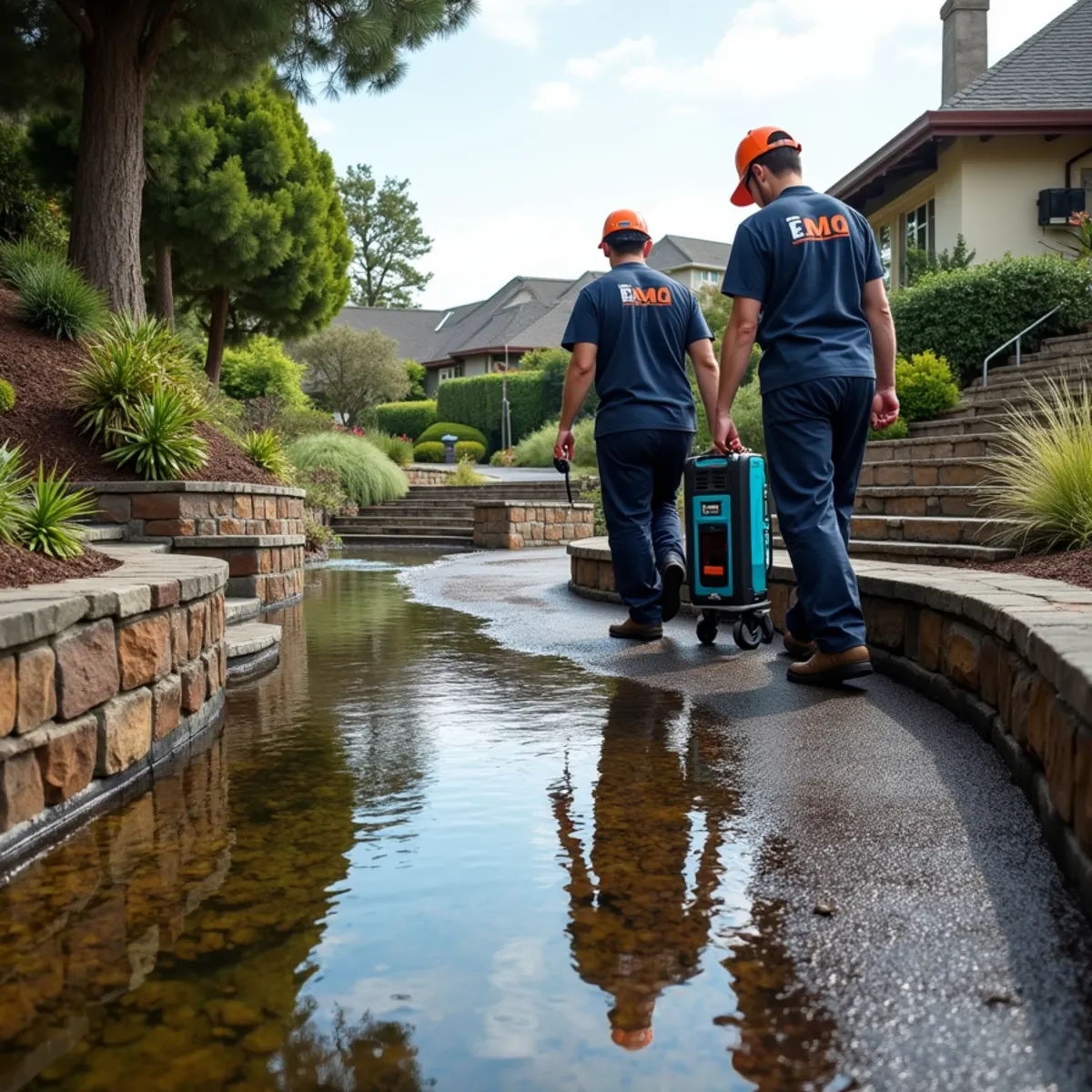 Water damage restoration response at a Emerald Lake Hills, California property