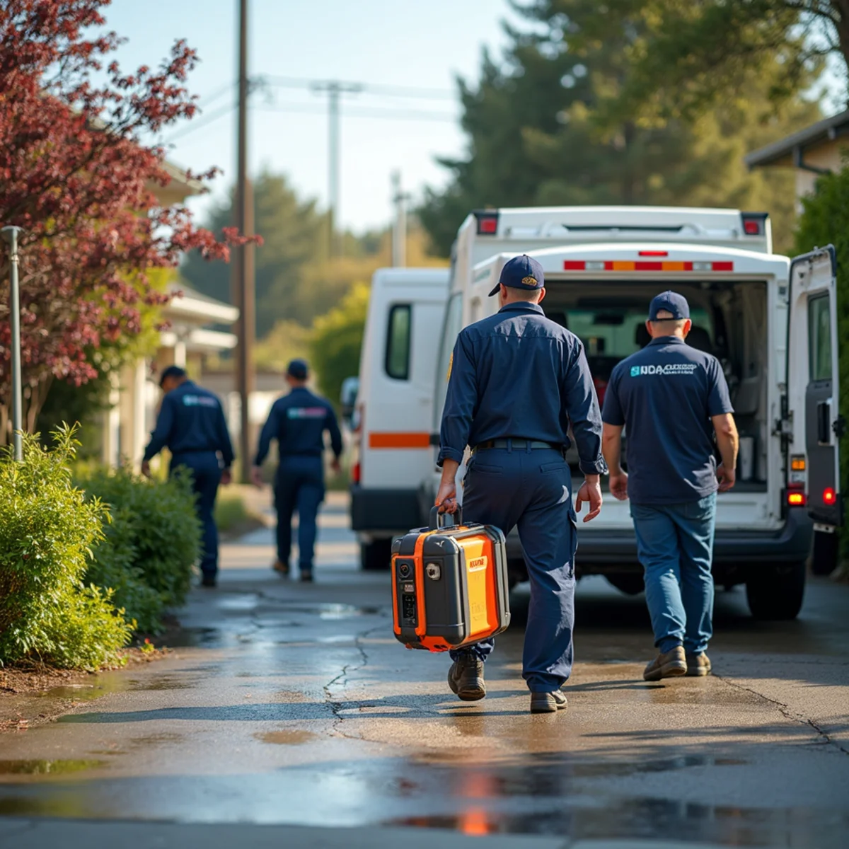 Water damage restoration response at a Foster City, California property