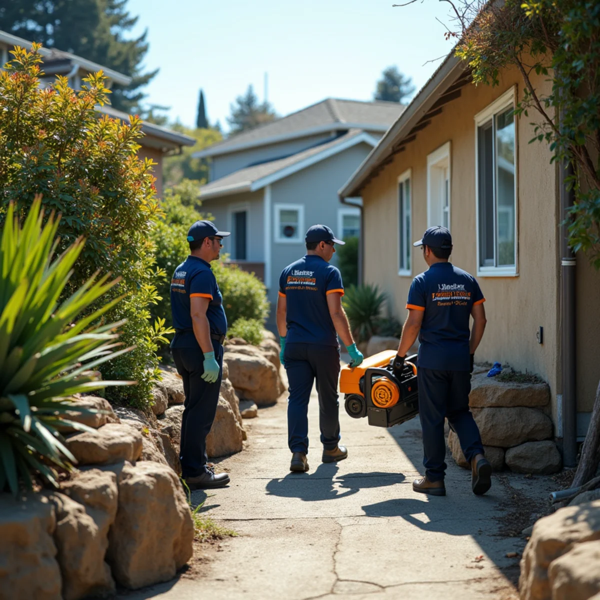 Water damage restoration response at a Ladera, California property