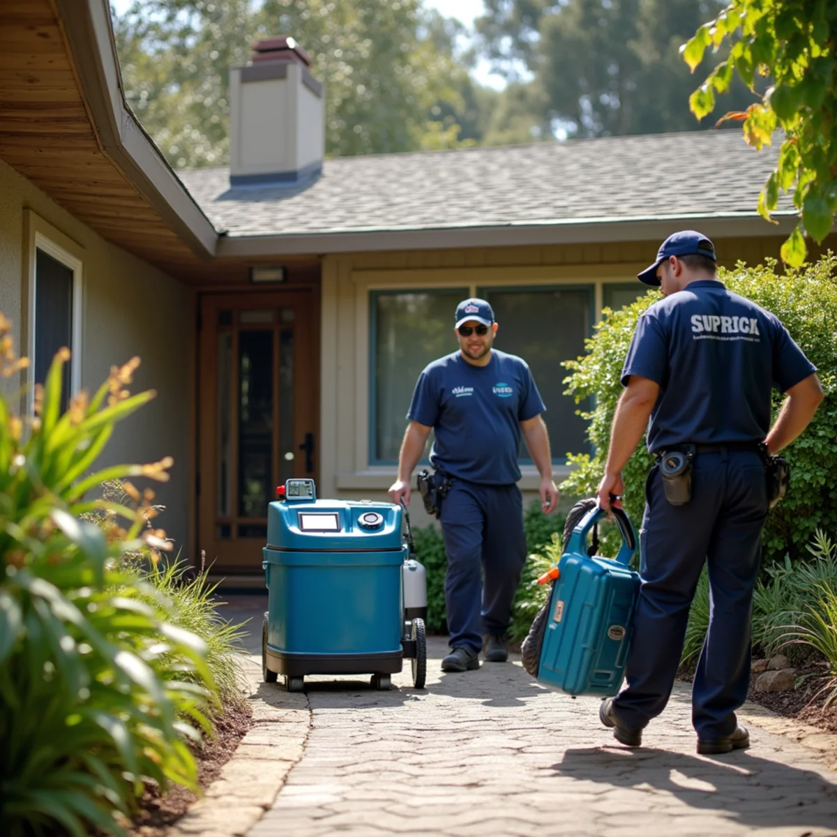Water damage restoration response at a Los Altos, California property