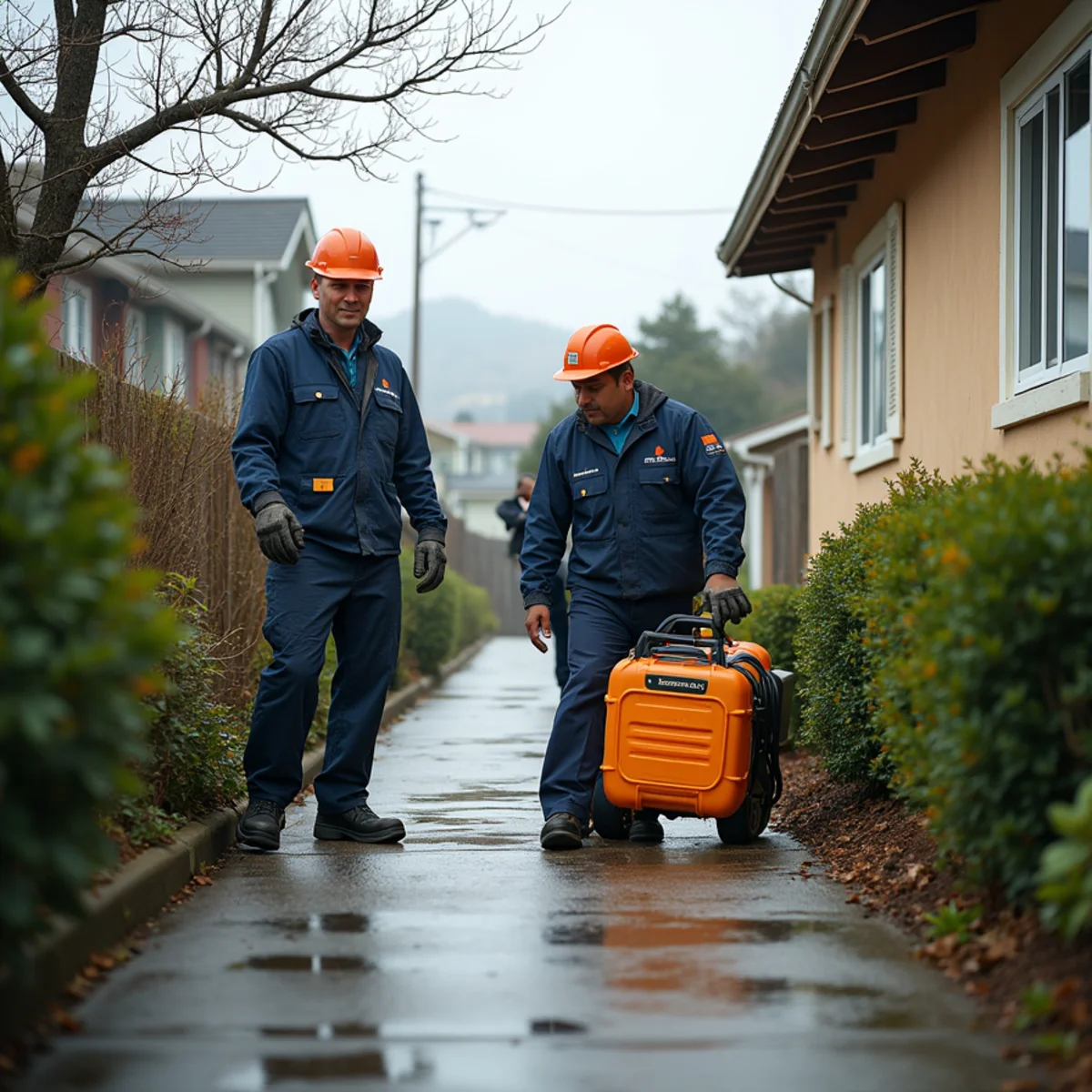 Water damage restoration response at a Millbrae, California property