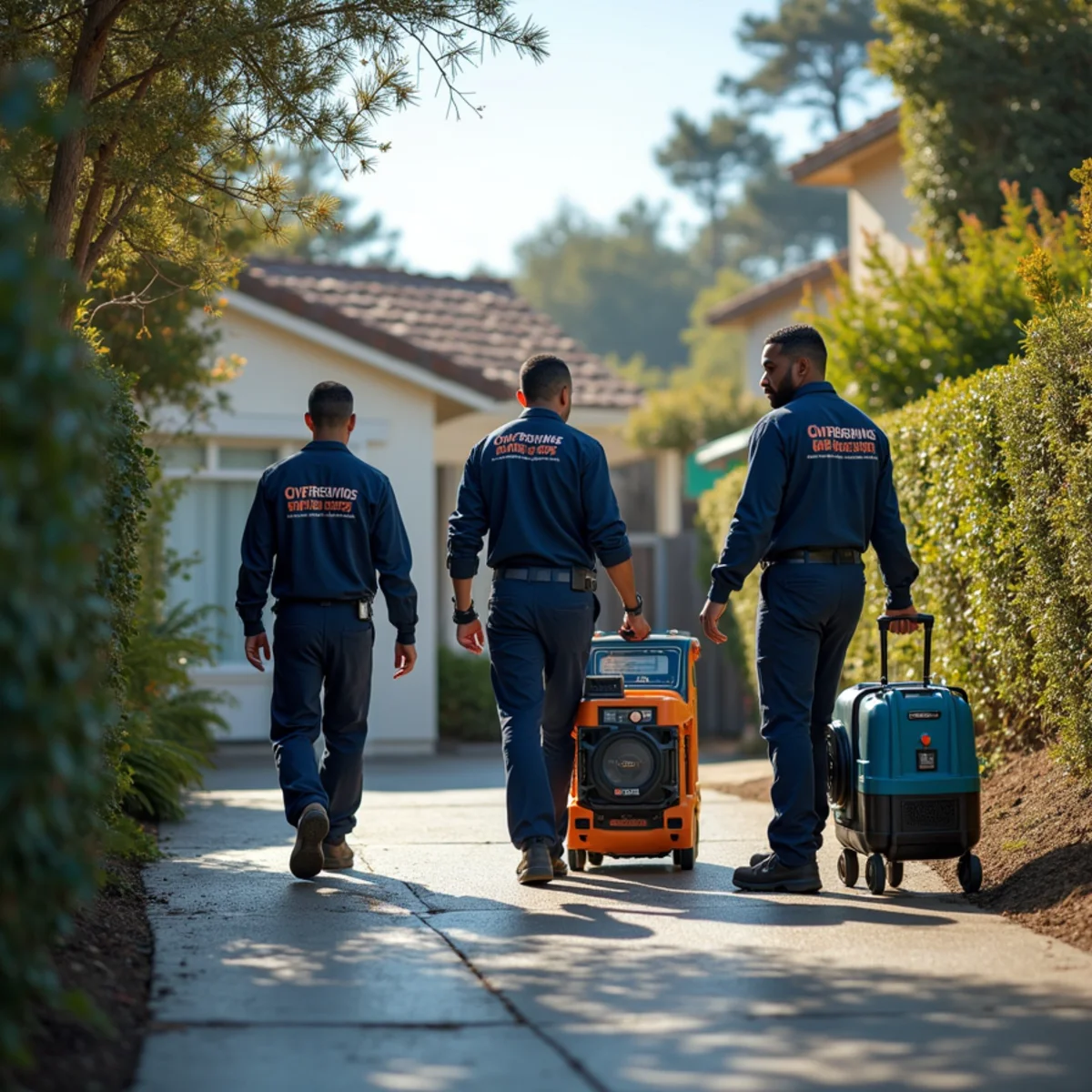Water damage restoration response at a Miramar, California property