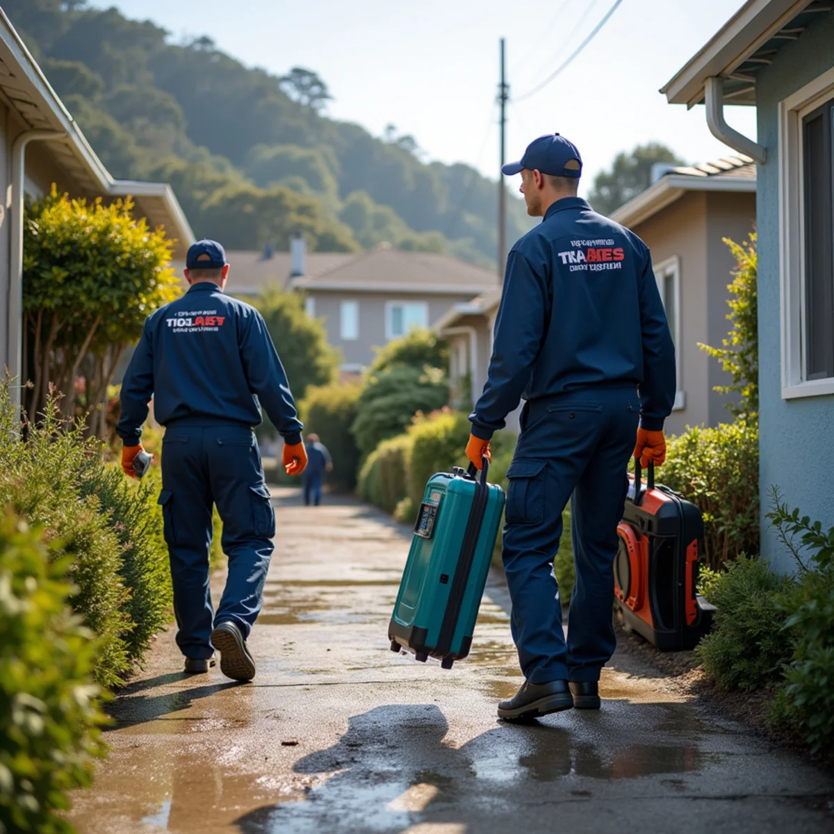 Water damage restoration response at a Pacifica, California property