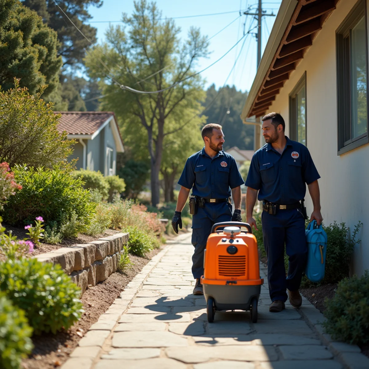 Water damage restoration response at a Palomar Park, California property