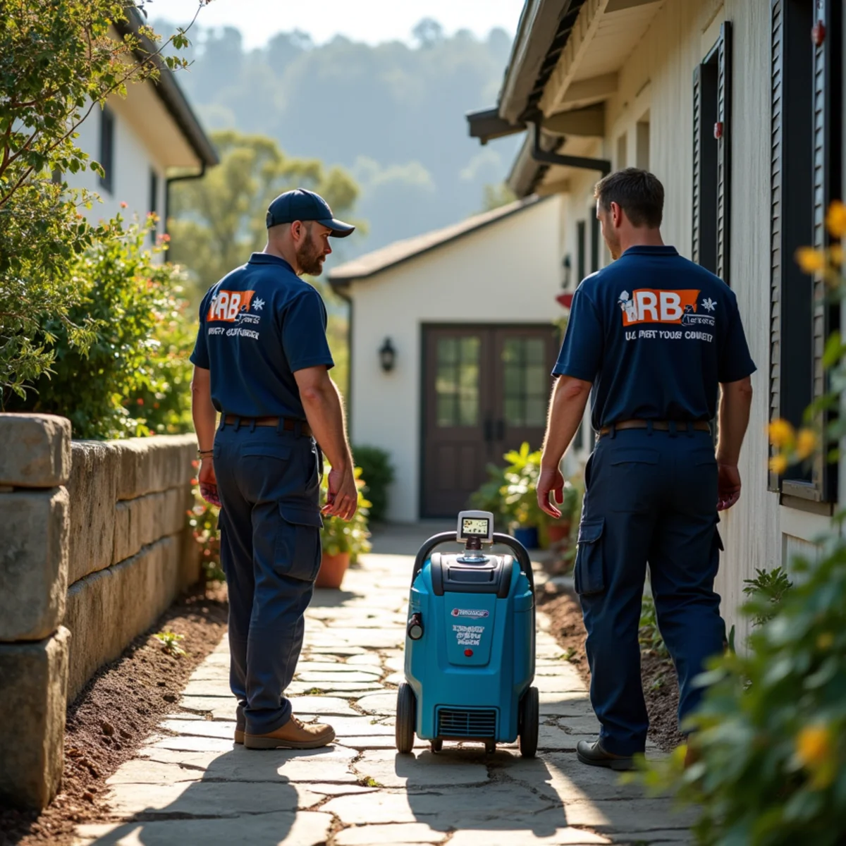 Water damage restoration response at a Portola Valley, California property