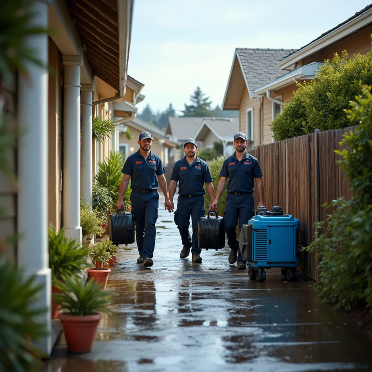Water damage restoration response at a Princeton-by-the-Sea, California property