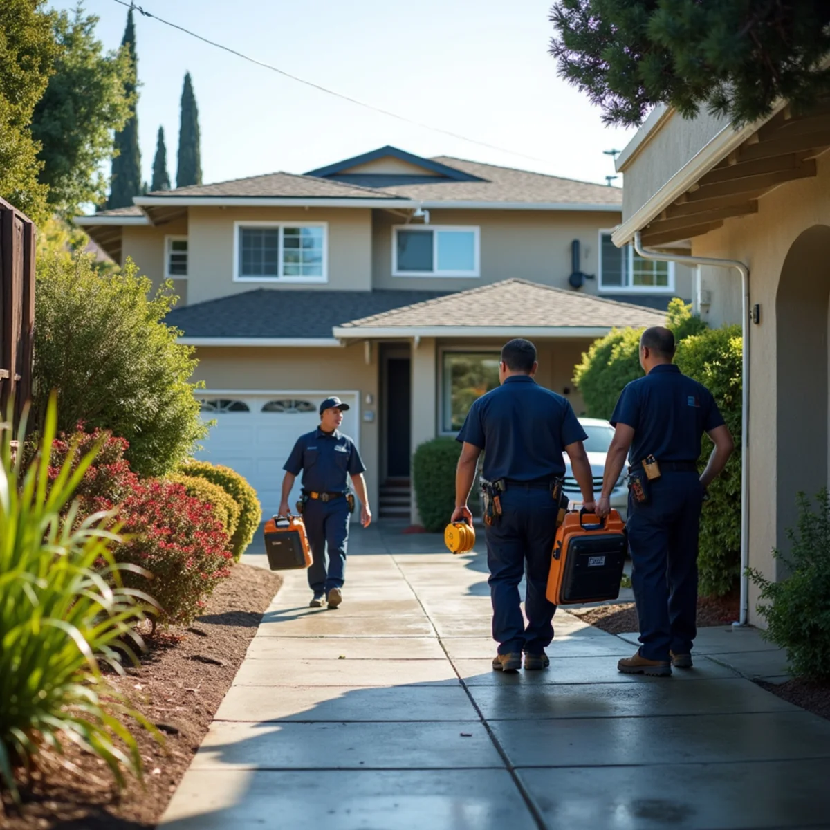 Water damage restoration response at a San Bruno, California property