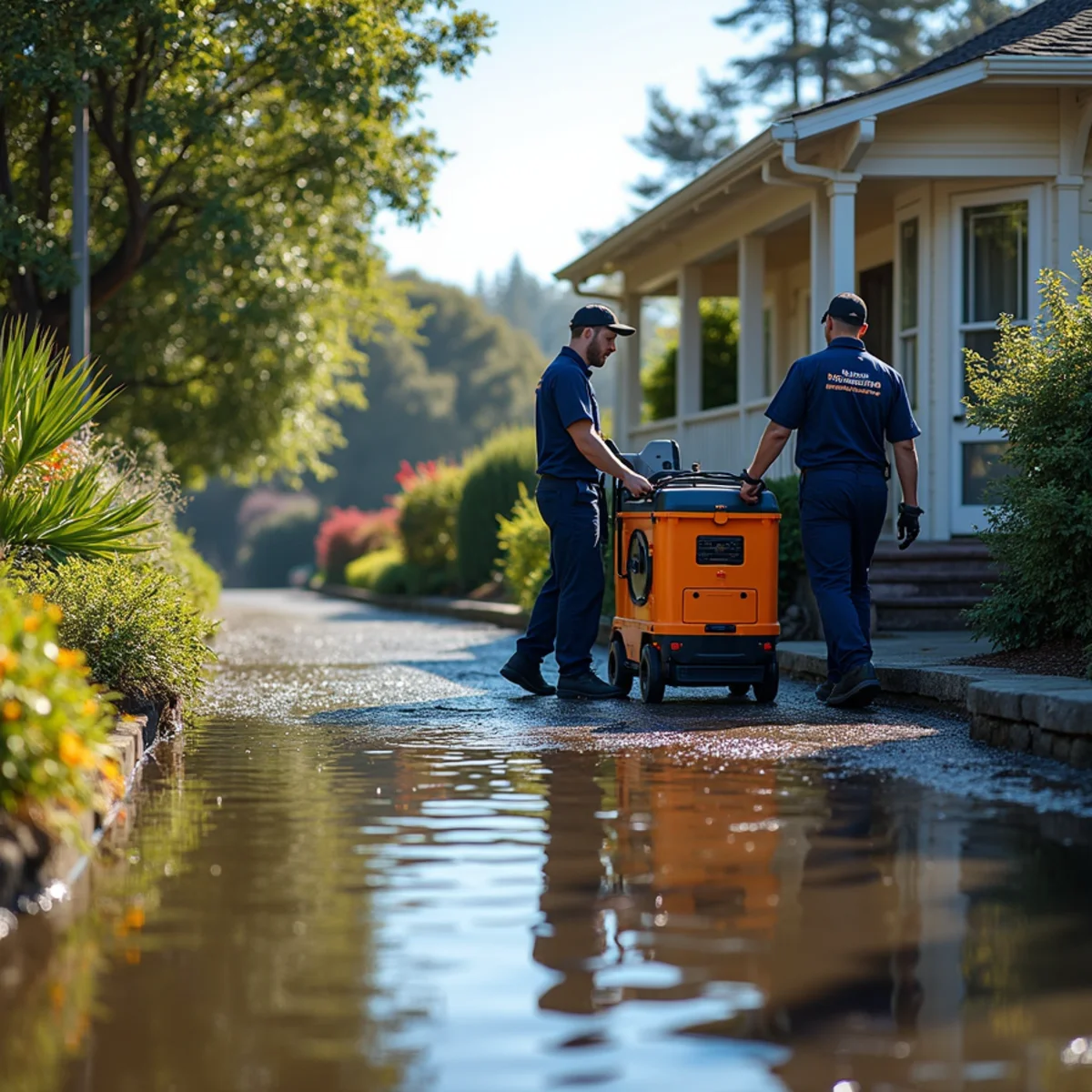 Water damage restoration response at a San Gregorio, California property