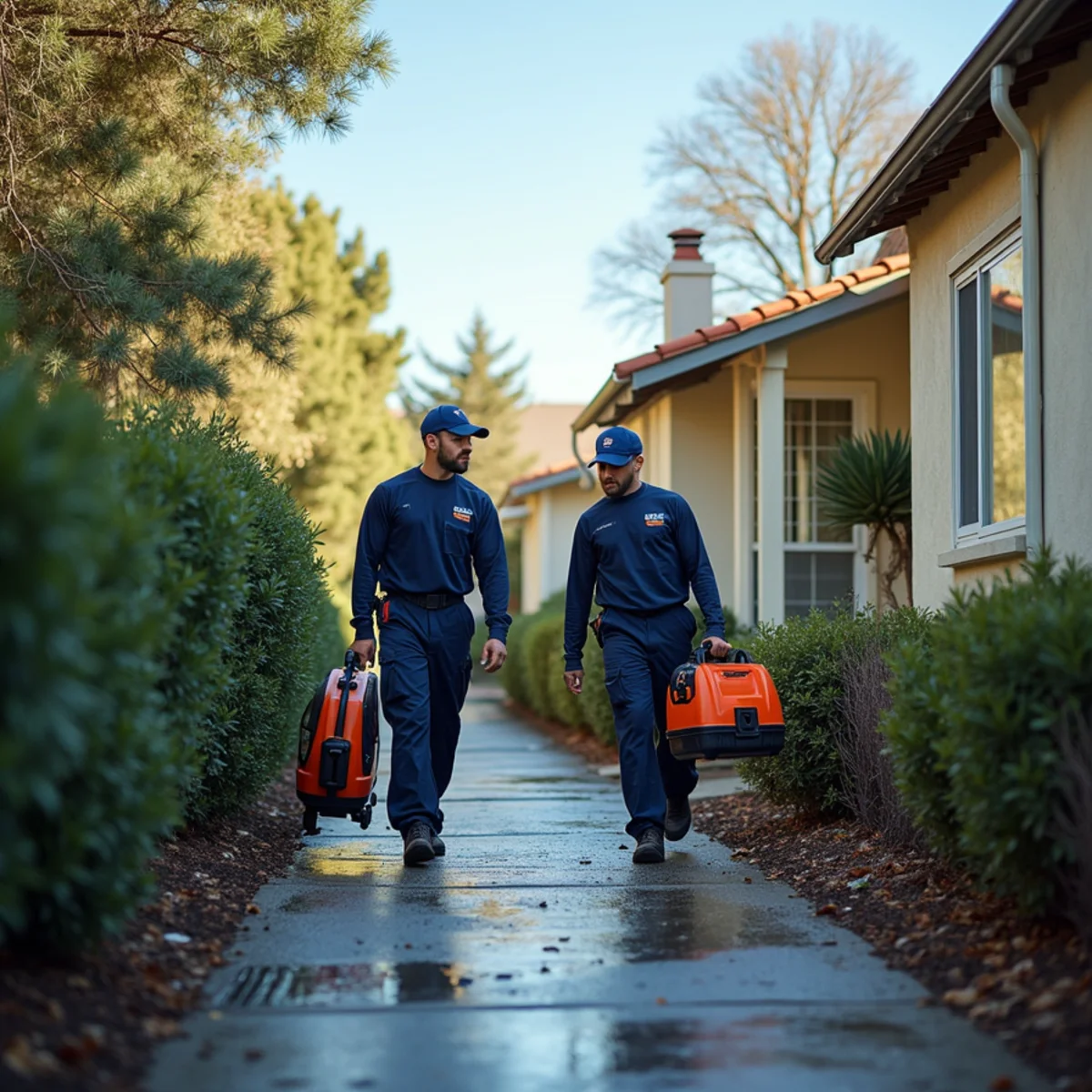 Water damage restoration response at a San Mateo, California property