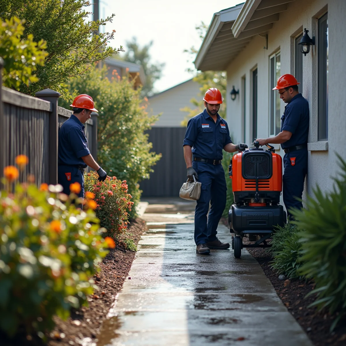Water damage restoration response at a Sunnyvale, California property