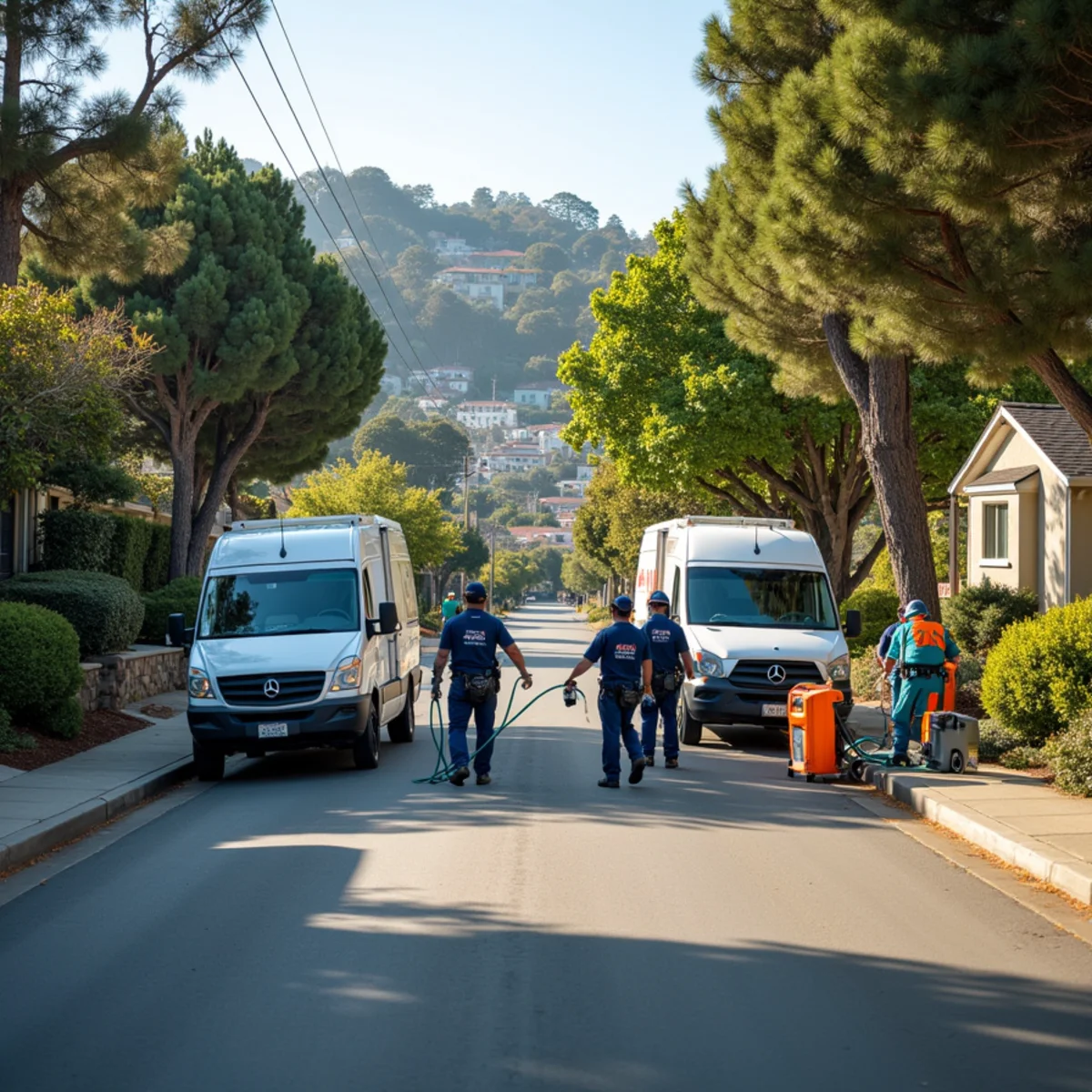 Water damage restoration vehicle serving San Carlos and Peninsula neighborhoods