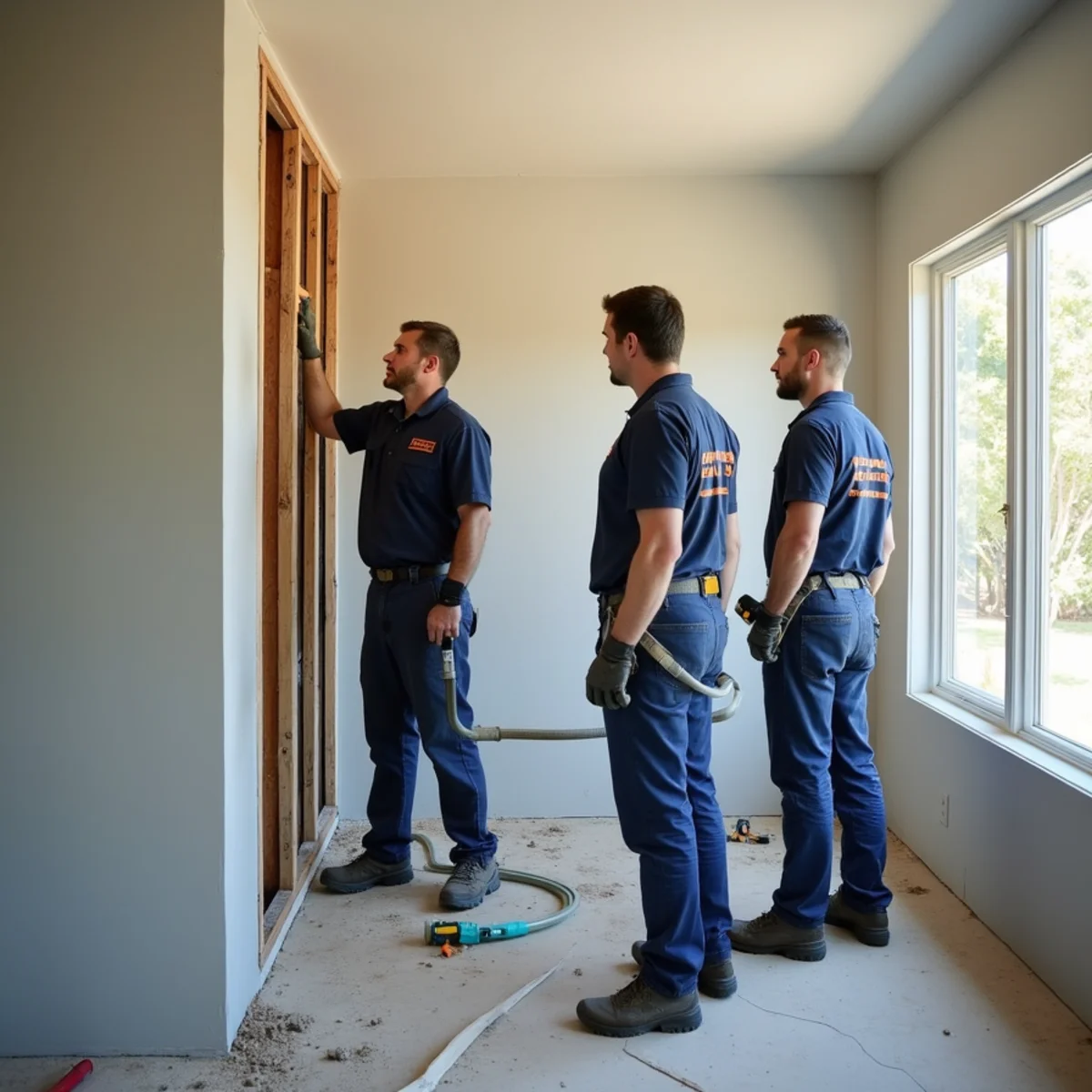 Water Damage Repair technician working inside a San Carlos property
